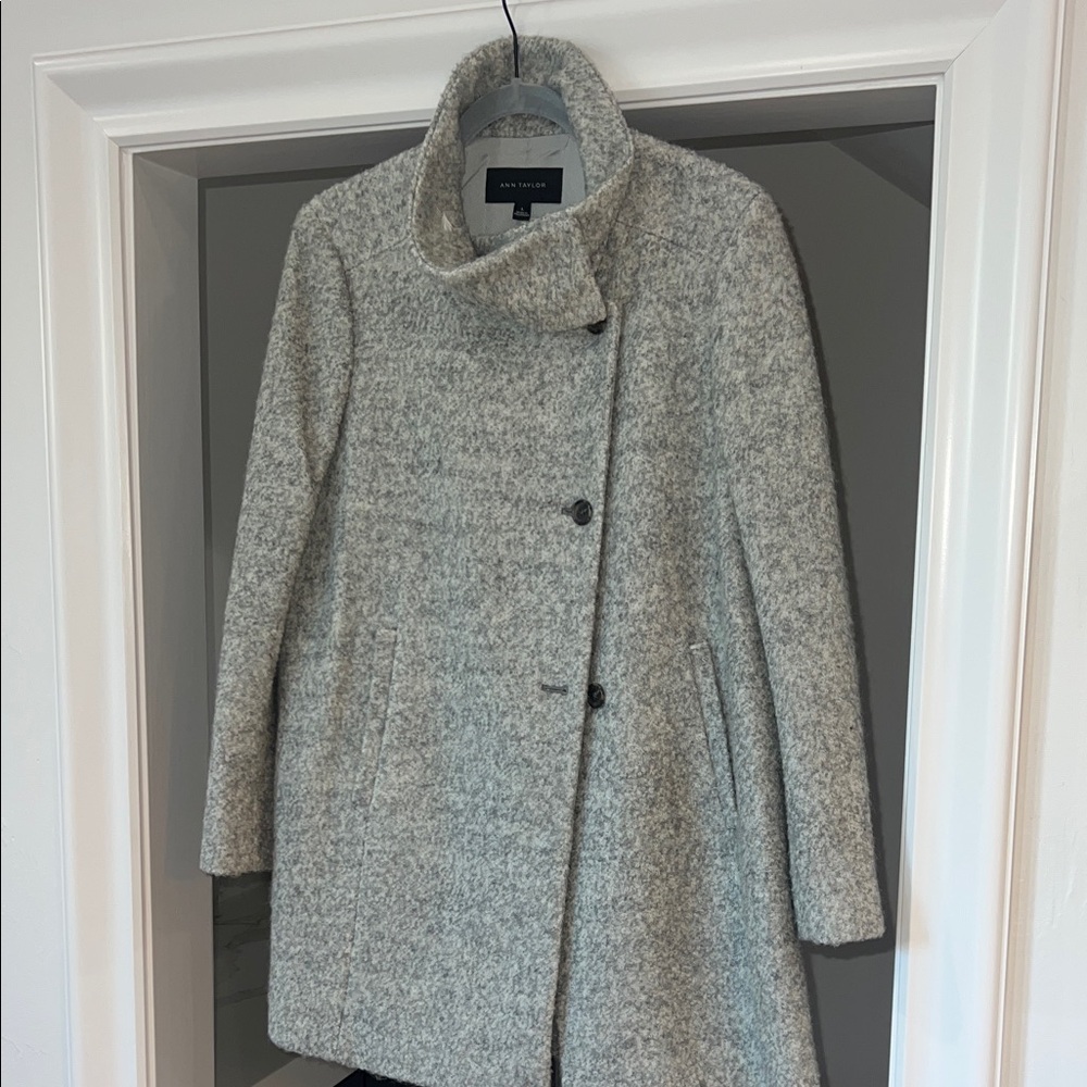 Ann Taylor  Light Gray Pea Coat